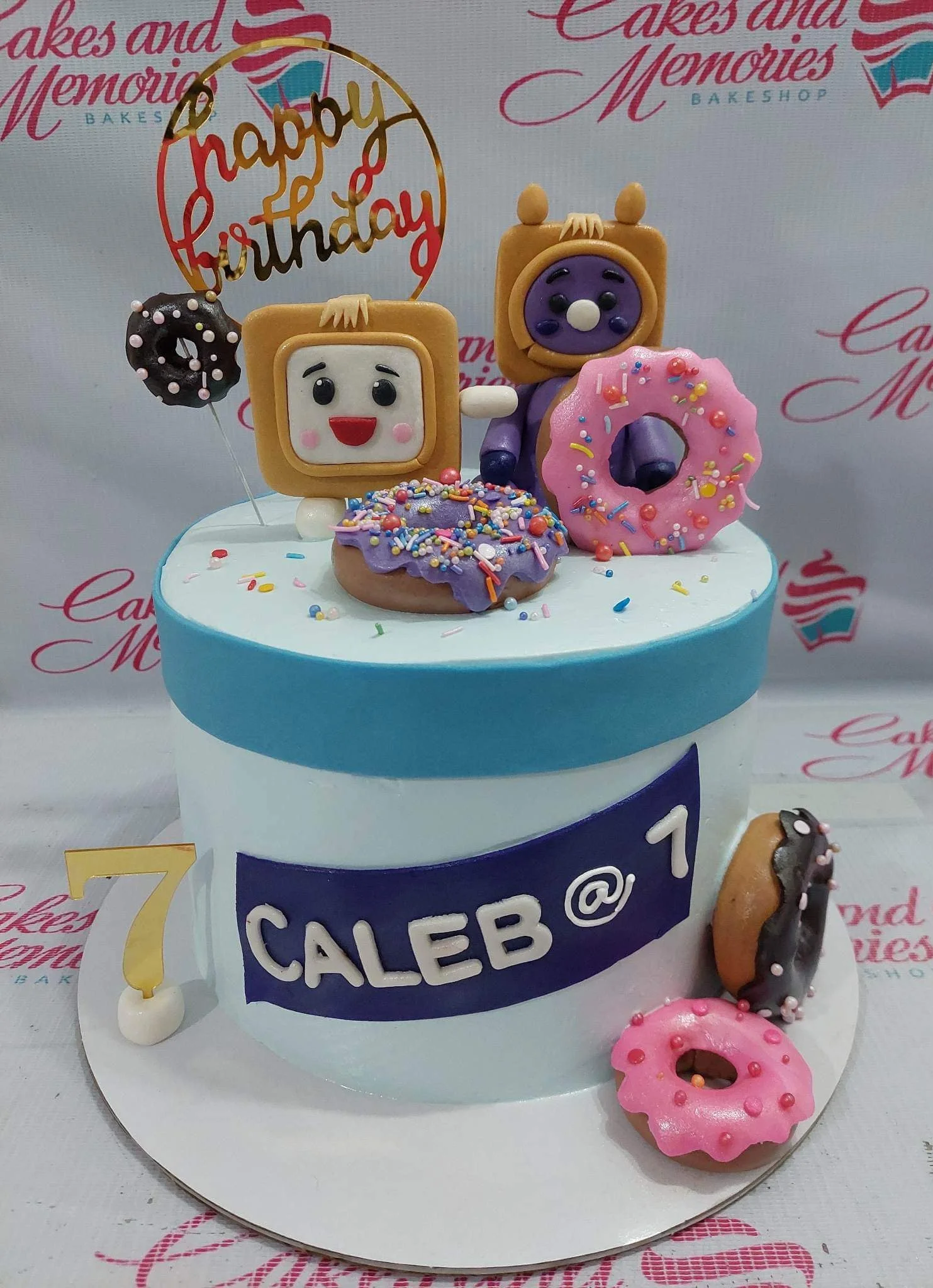Caleb @ 7 Edible Photo Birthday Cake Design