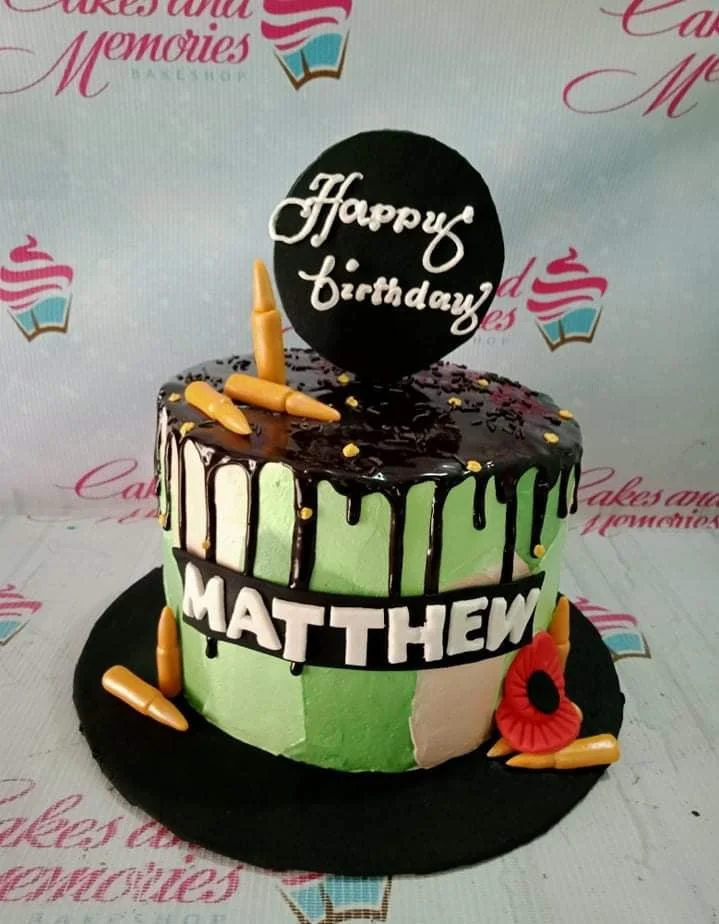 Camouflage Military Cake Design