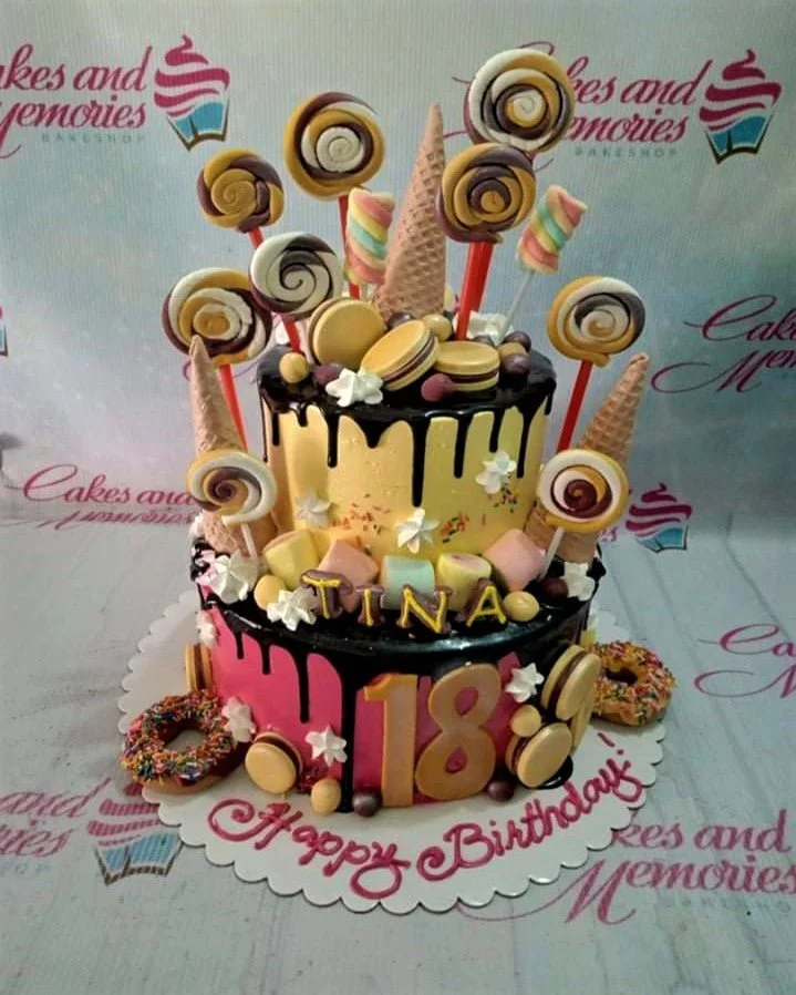Candy Land Donuts Macarons Cake Design