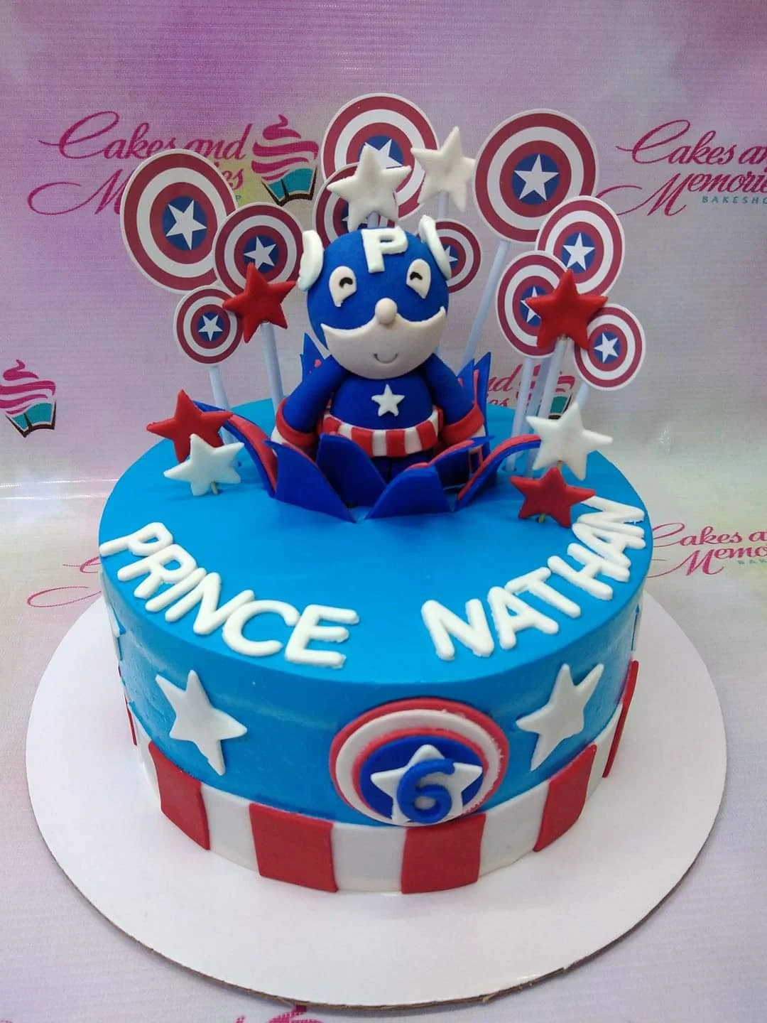 Captain America Stars Cake Design Captain America Stars Cake Design