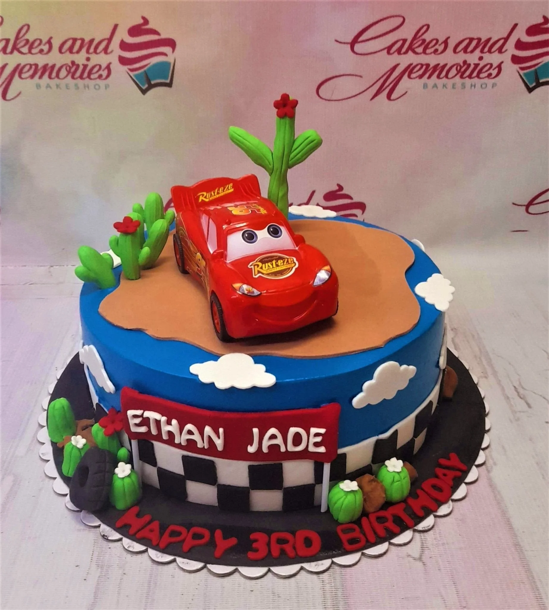 Cars Lightning Mcqueen Cactus Cake Design Cars Lightning Mcqueen Cactus Cake Design