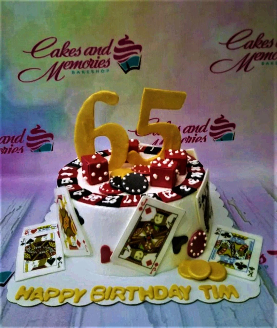 Casino Wheels Cake Design