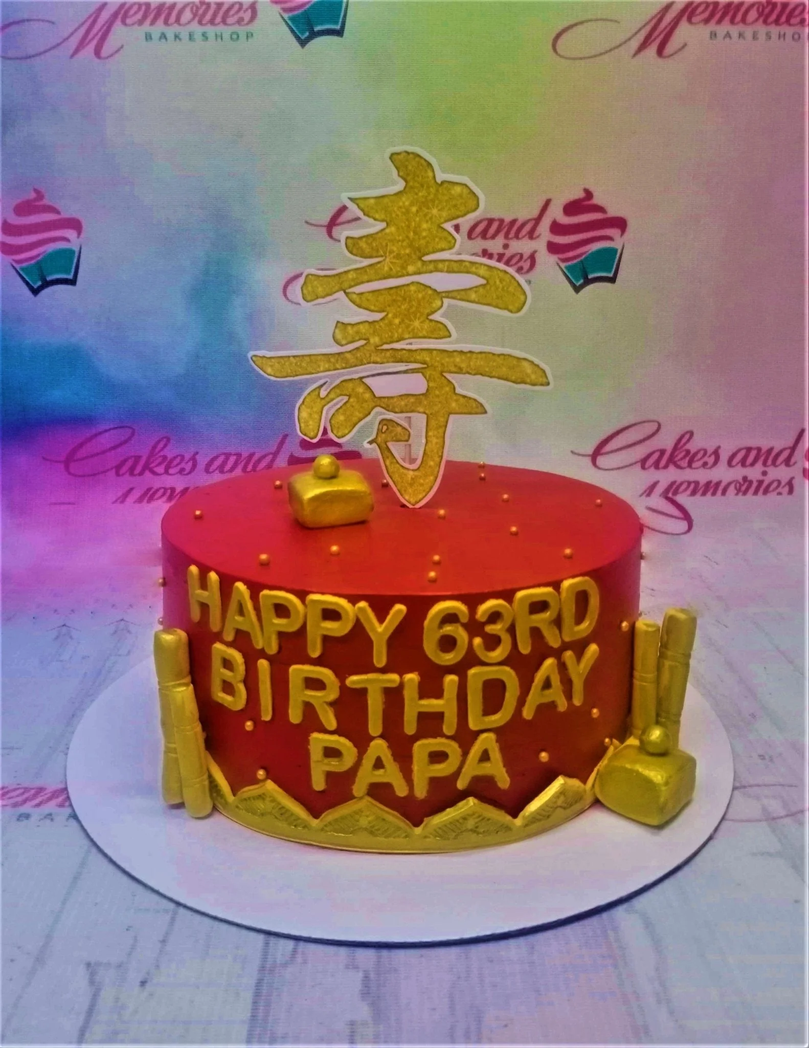 Chinese Longevity Papa Naughty Cake Design