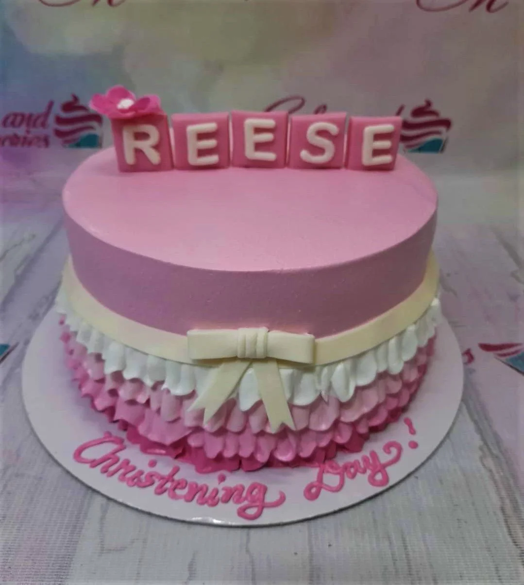 Christening Number Blocks Cake Design