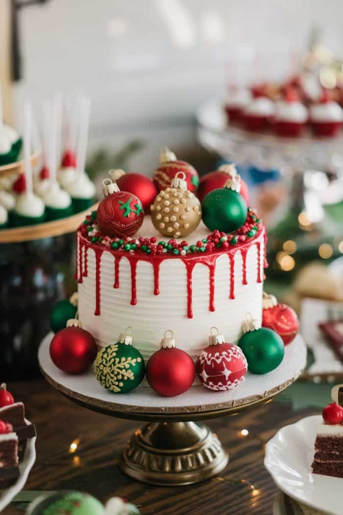 Christmas Ornaments Cake
