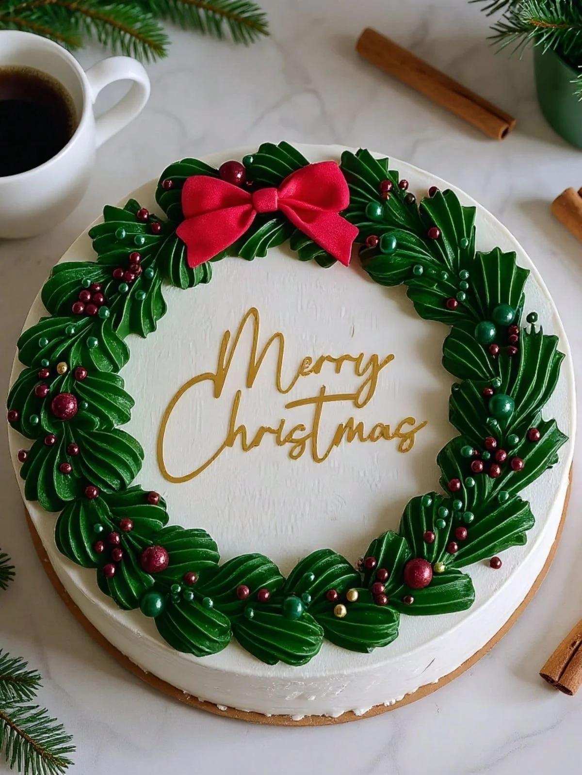 Christmas Wreath Cake