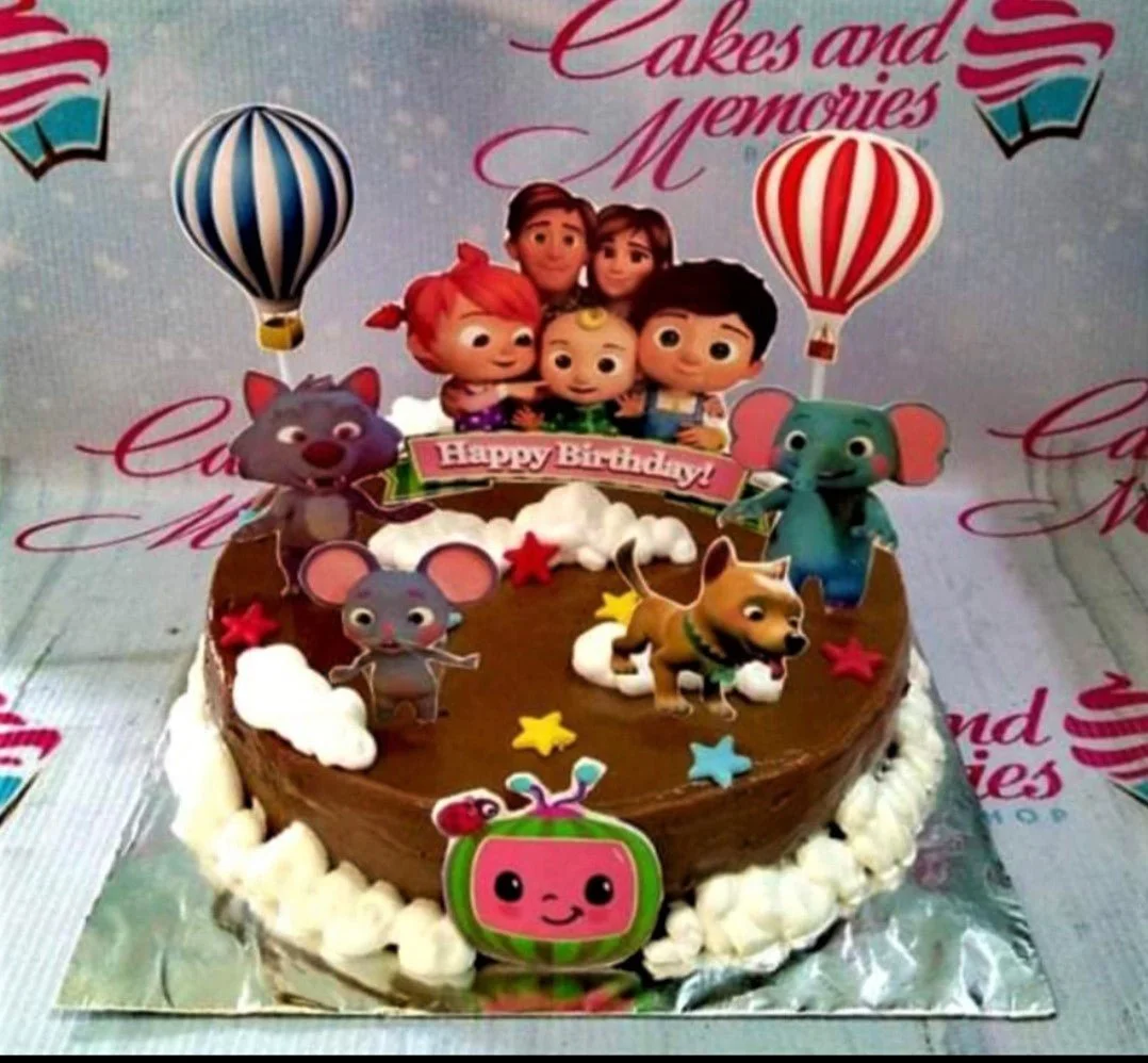 Cocomelon Balloons Set Cake Design