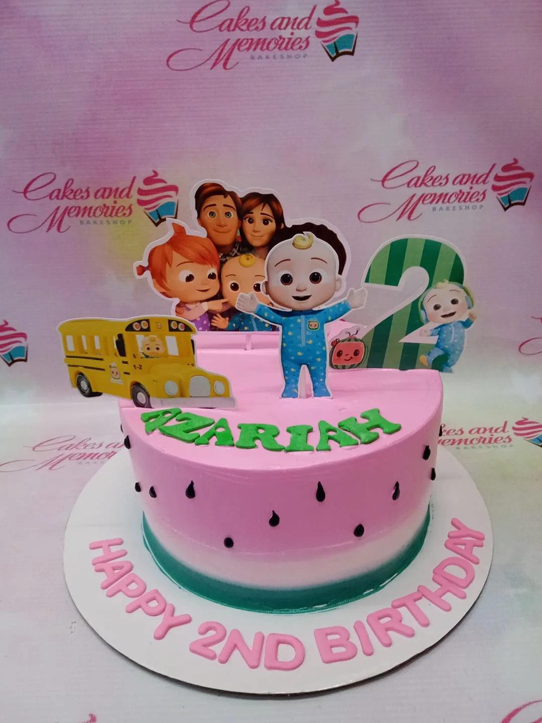Cocomelon Chiffon Cake Design Cocomelon Chiffon Cake Design
