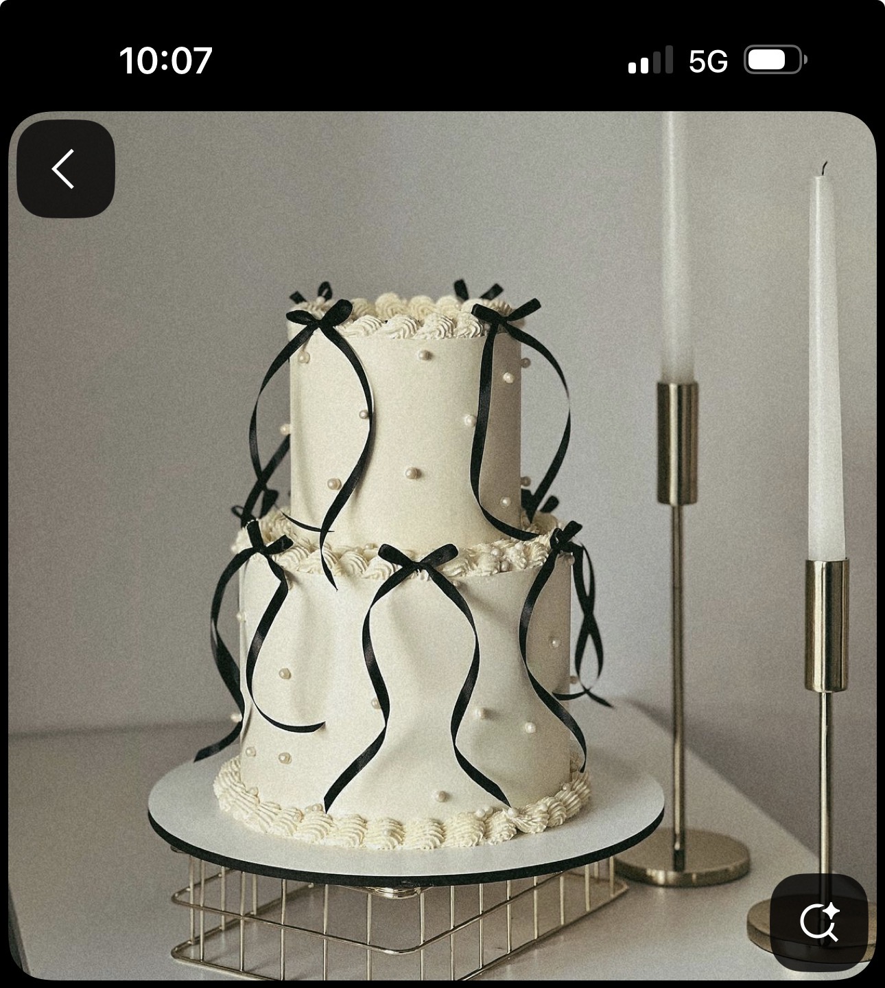 coquette 2 Tier - ivory, black, white theme with black ribbons tied in bows coquette 2 Tier - ivory, black, white theme with black ribbons tied in bows