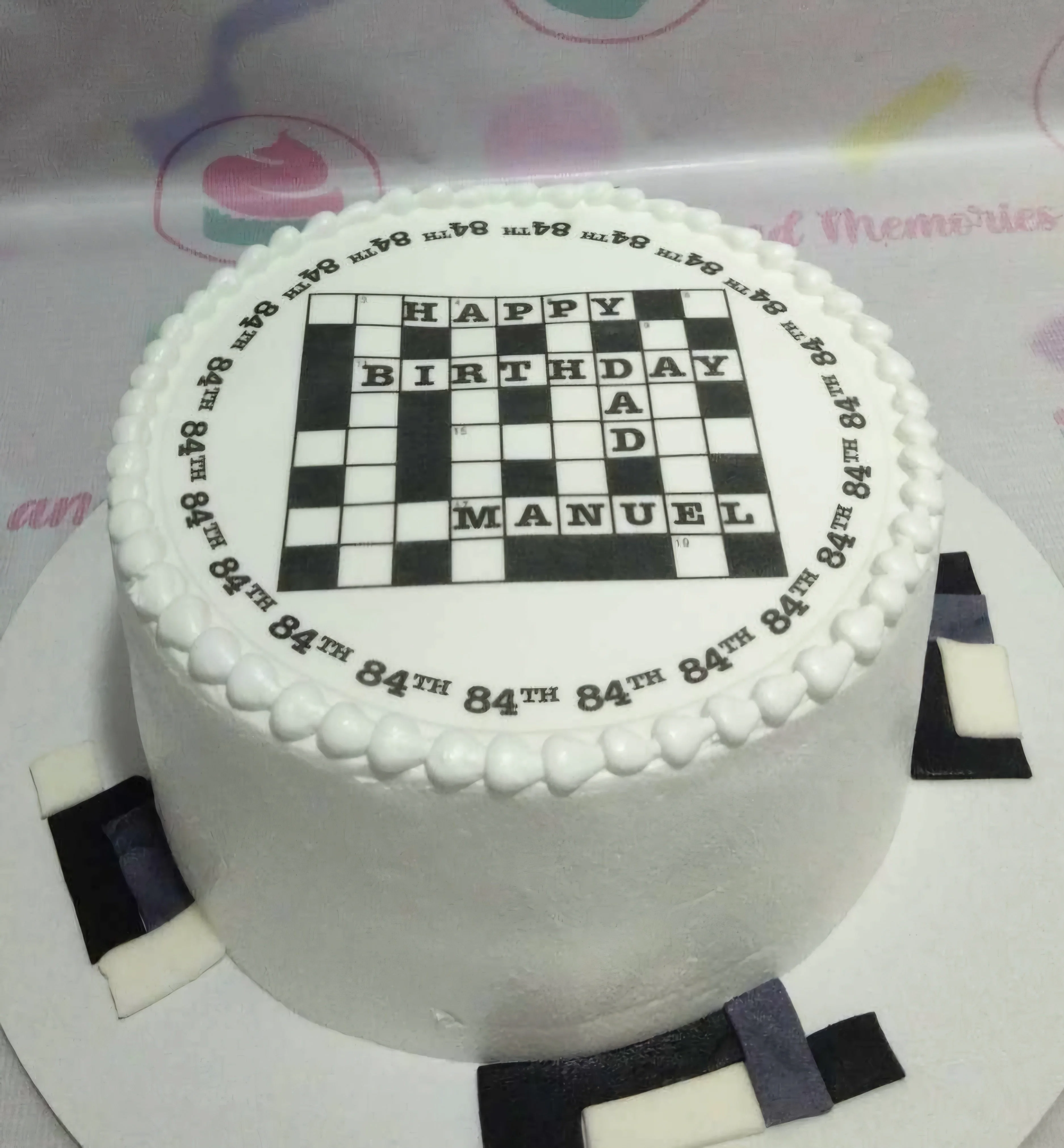 Crossword Puzzle Cake