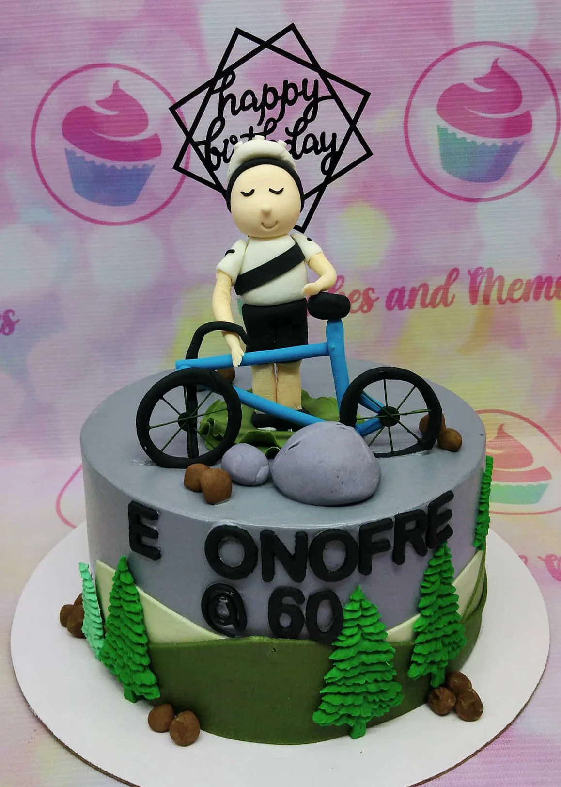 Cyclist Bicycle Cake Design