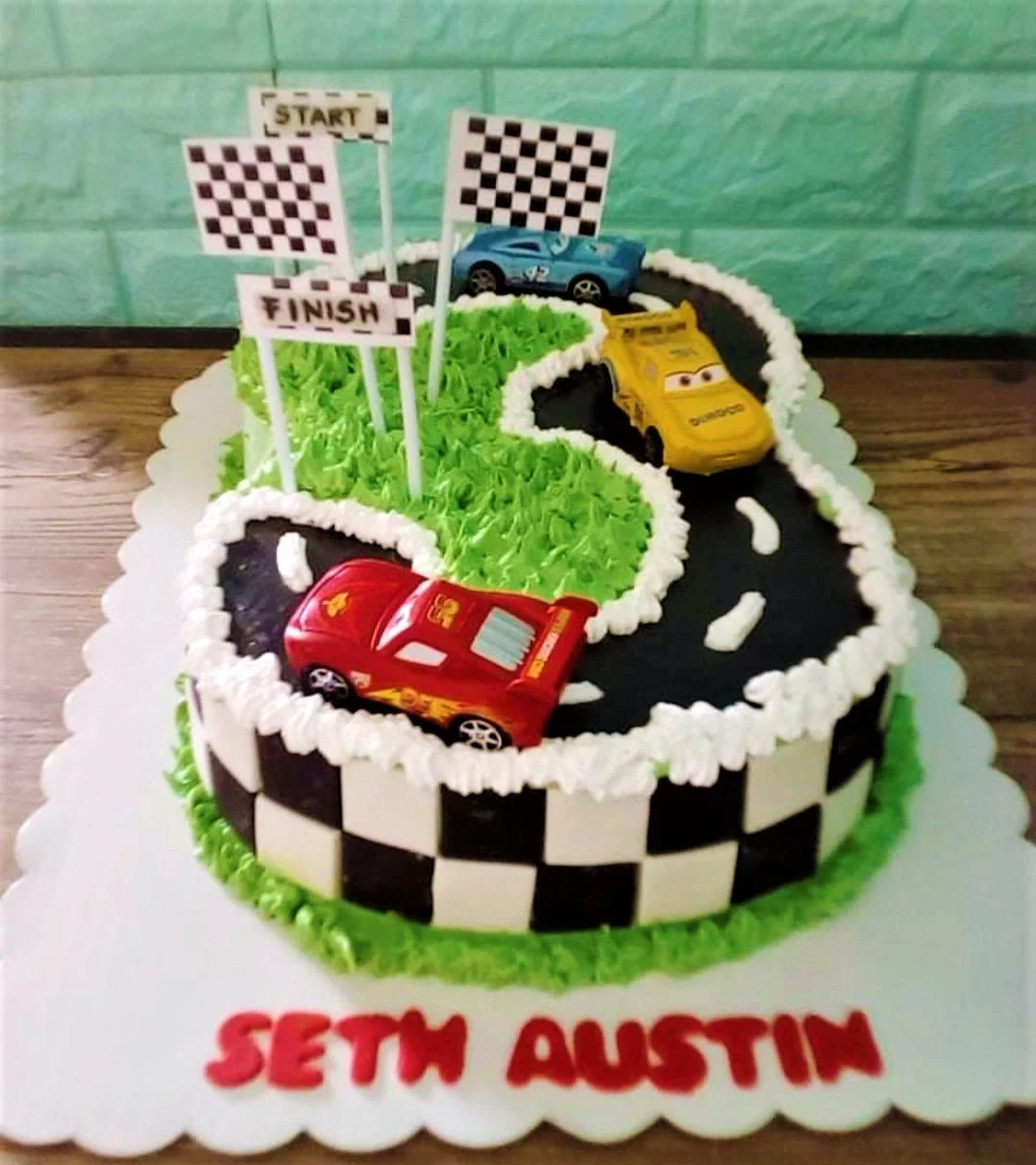 Disney Cars Racing Cake Design