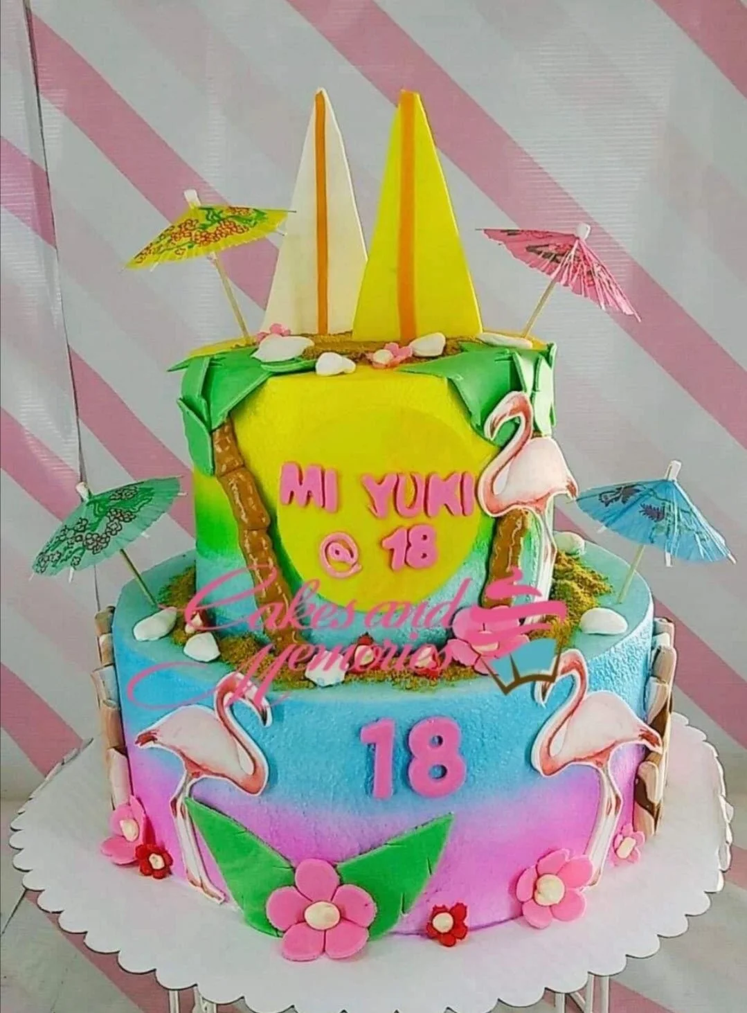 Flamingo Tropical Cake