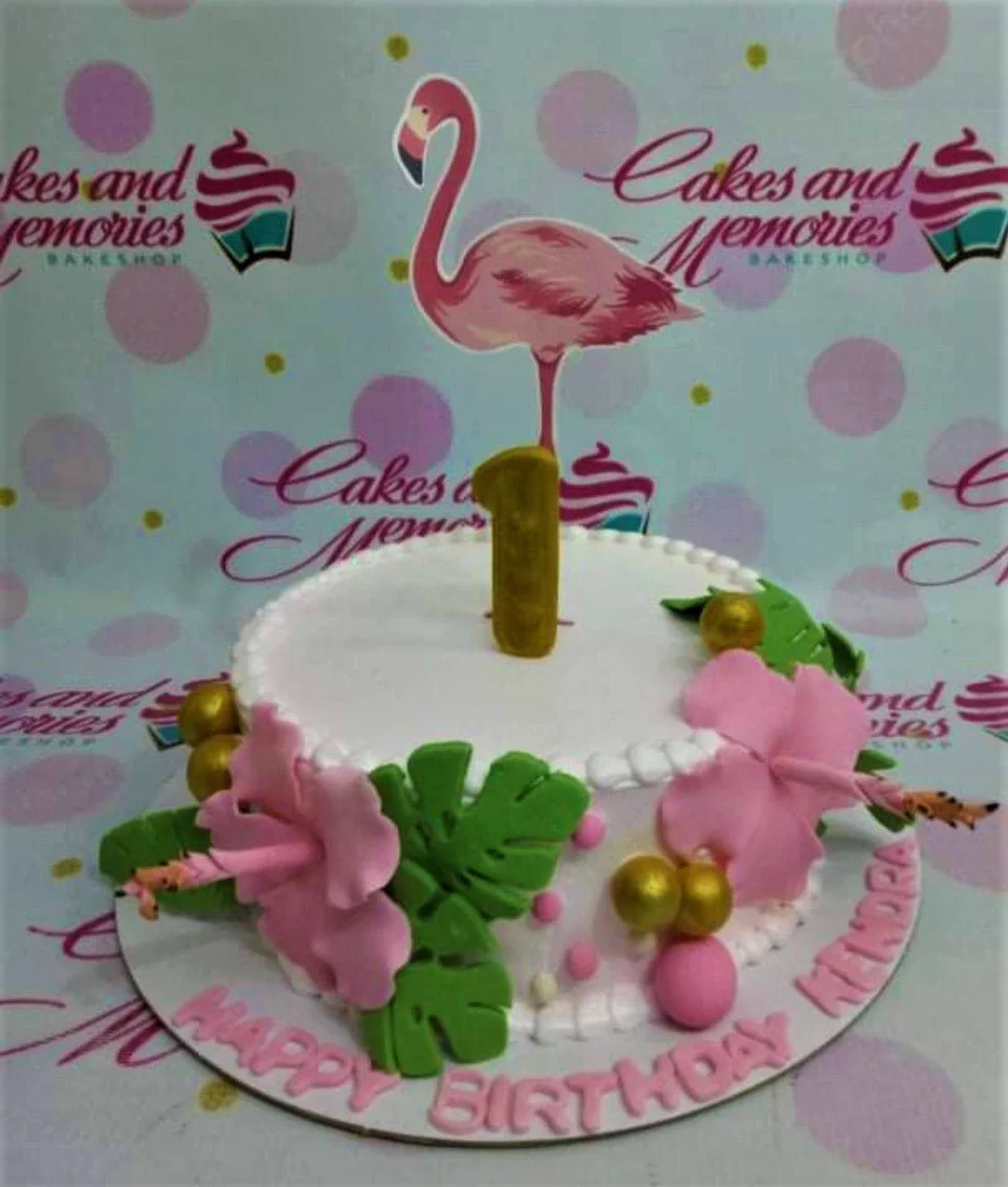 Flamingo Summer Cake Design