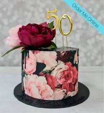 Floral 50th Cake