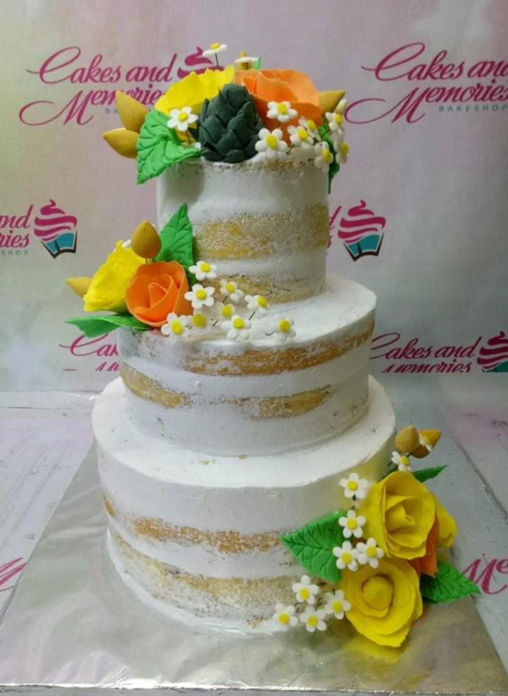 Floral Naked Cake