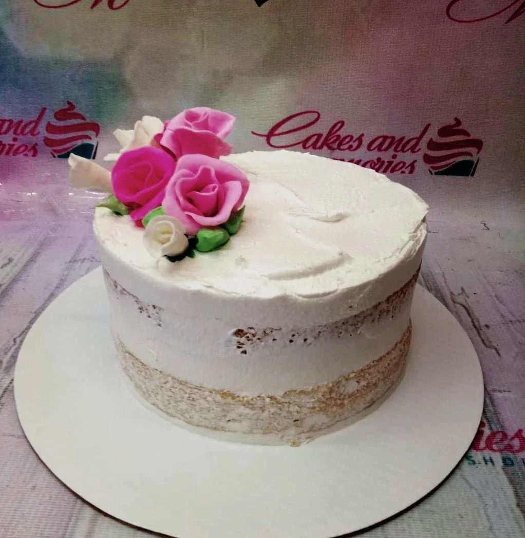 Floral Semi-naked Cake