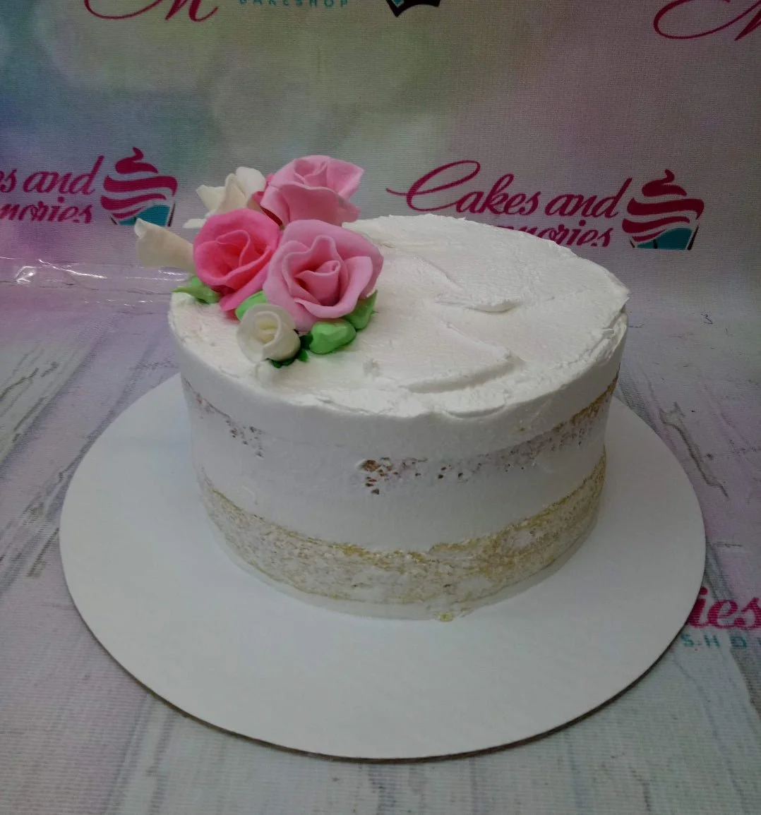 Floral Semi-naked Cake
