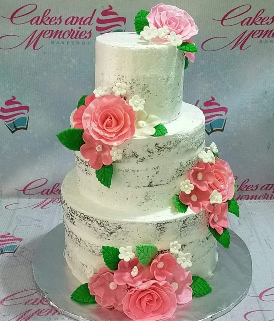 Floral Semi-naked Cake