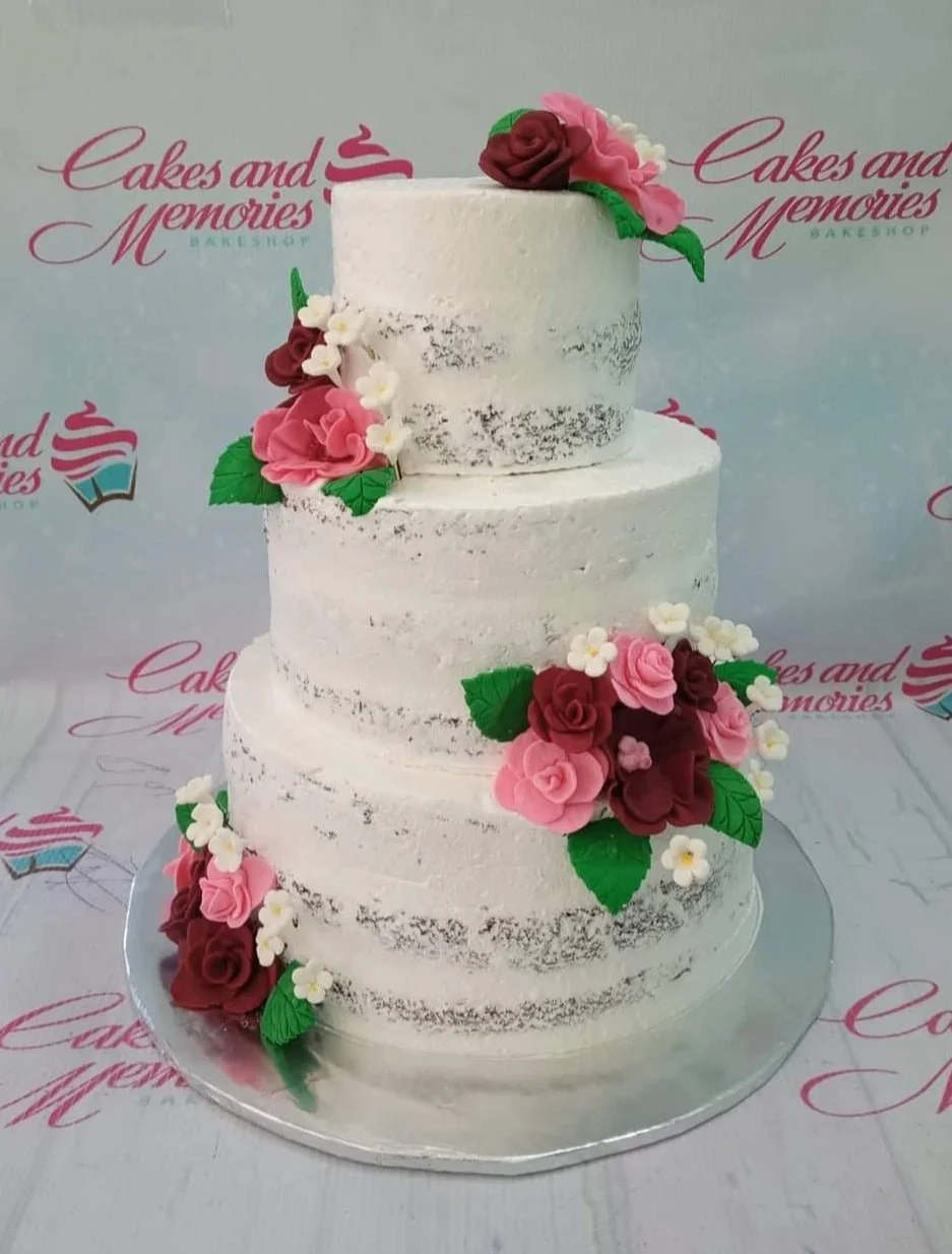 Floral Semi-naked Cake