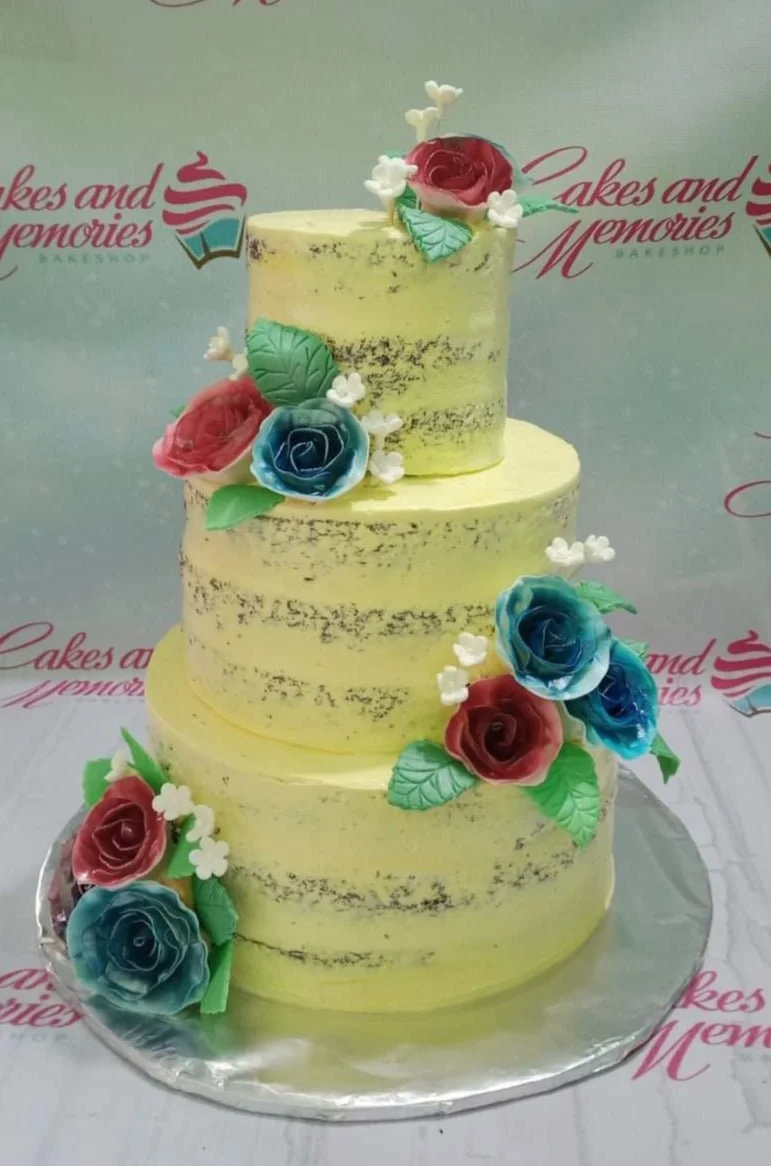 Floral Semi-naked Cake