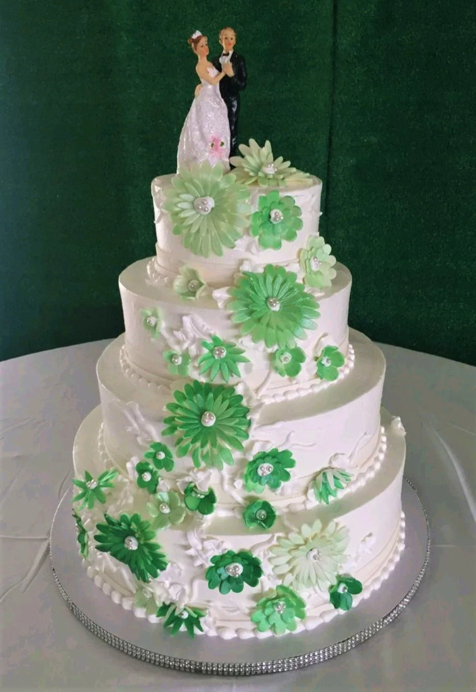 Floral Wedding Groovy Cake Design