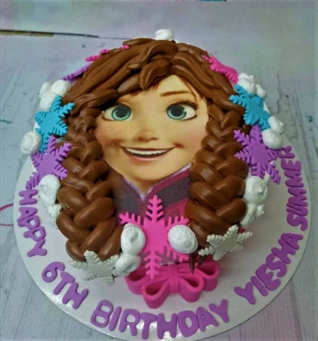Frozen Anna Character Cake Design