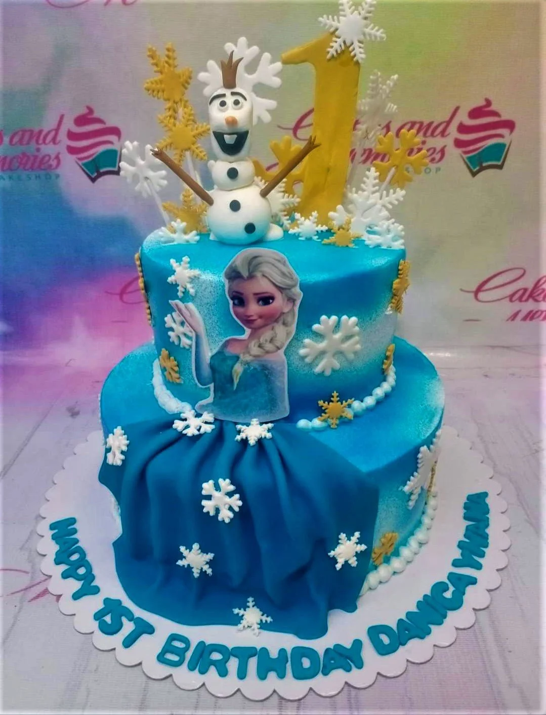 Frozen Elsa Olaf Cake