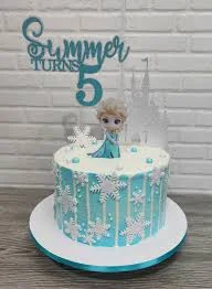Frozen Elsa Summer Cake Design