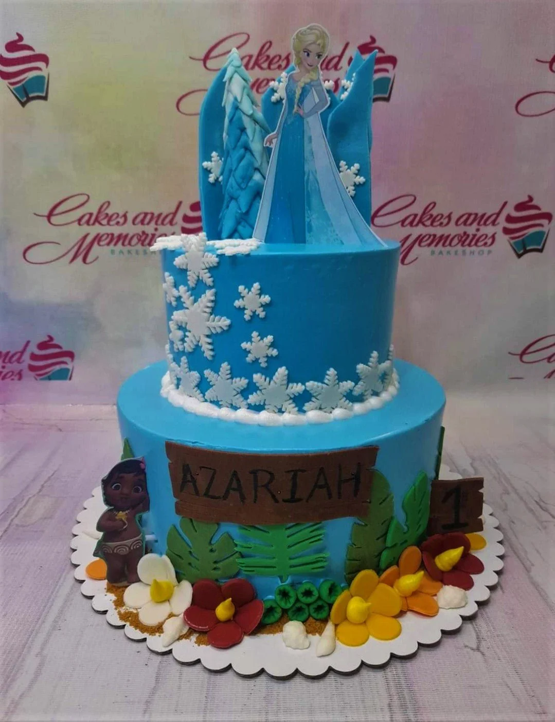 Frozen Moana Cake