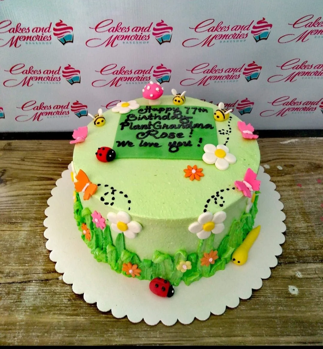 Garden Bugs Cake Design