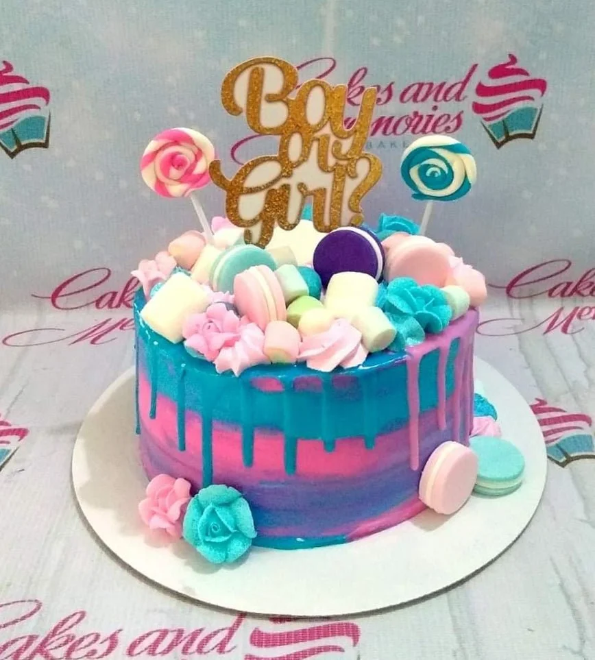 Gender Reveal Cake