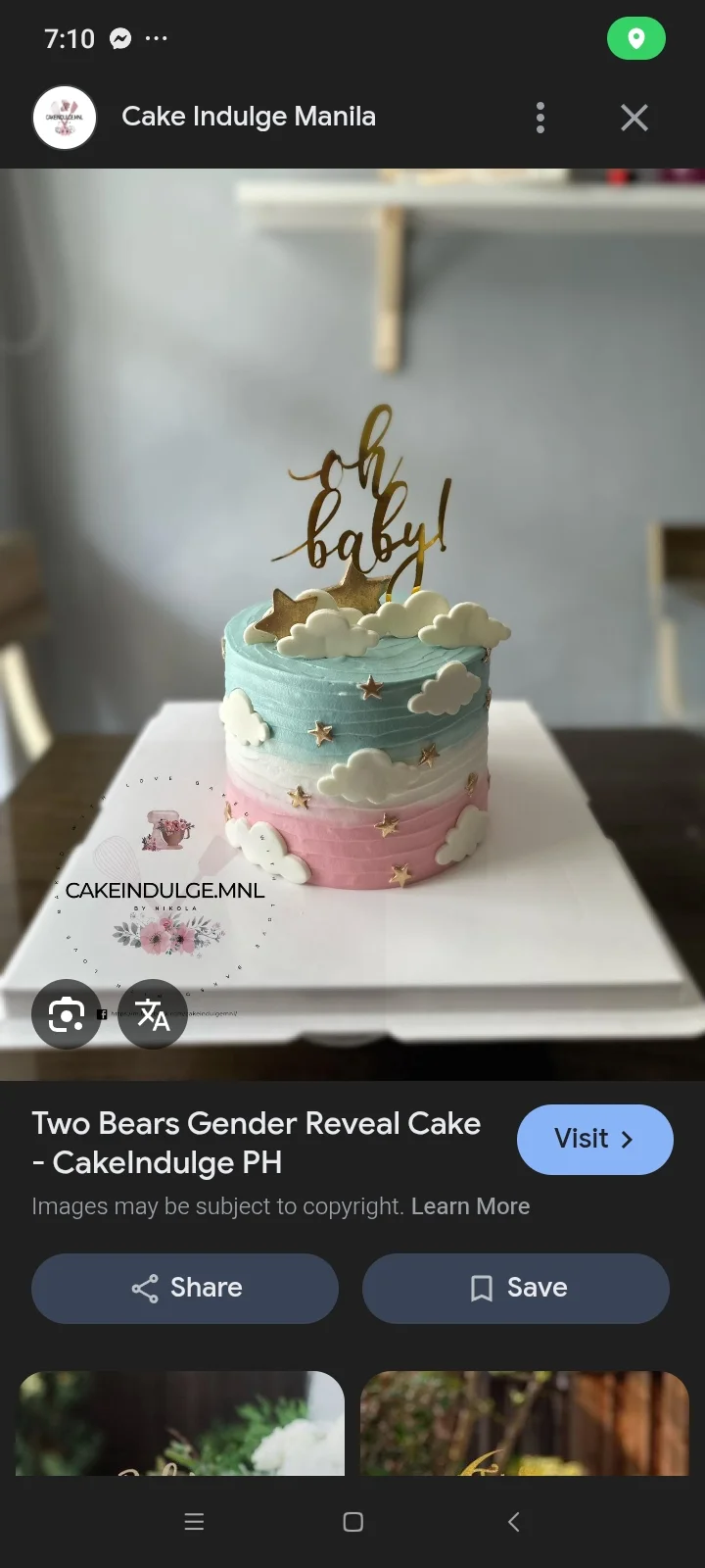 Gender Reveal Cake