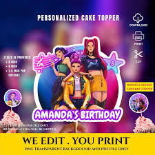 Girls 5th Birthday Avatar Cake Design