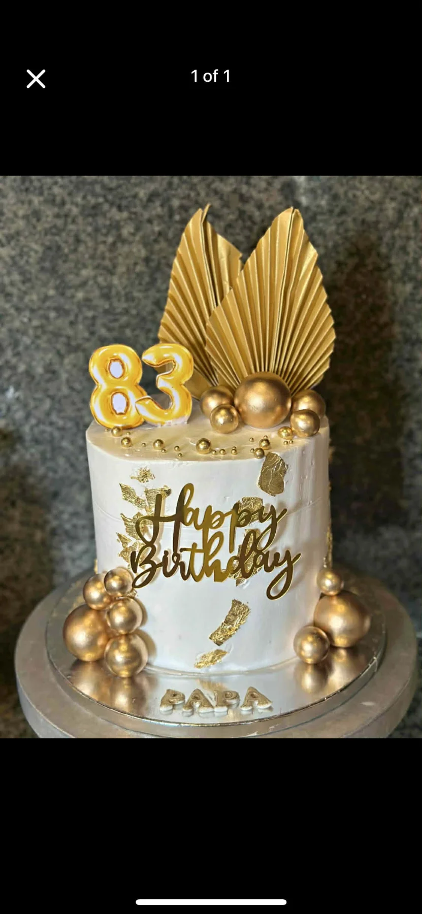 Gold Birthday Golden Birthday Cake Design
