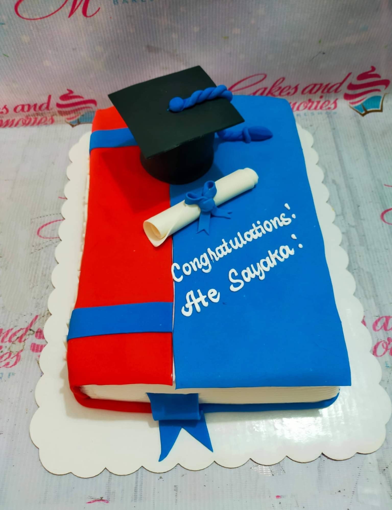 Graduation Book Cake