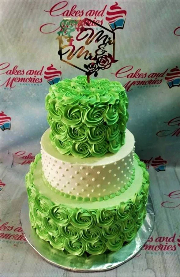 Green Wedding Cake