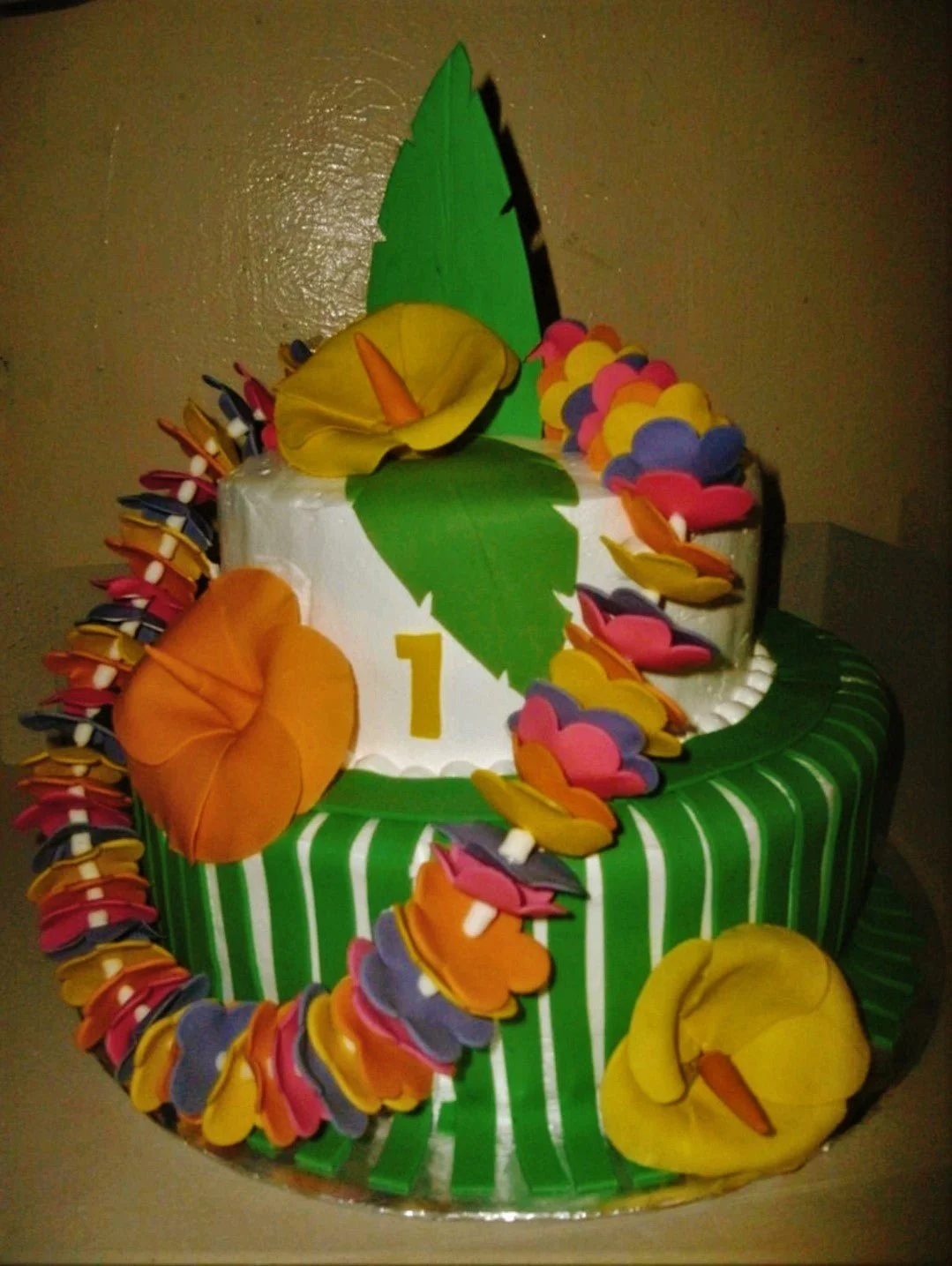 Hawaiian Luau Tropical Cake Design