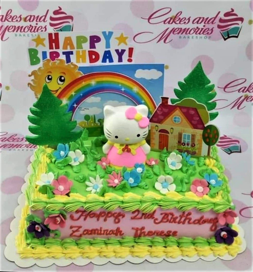 Hello Kitty Garden Cake