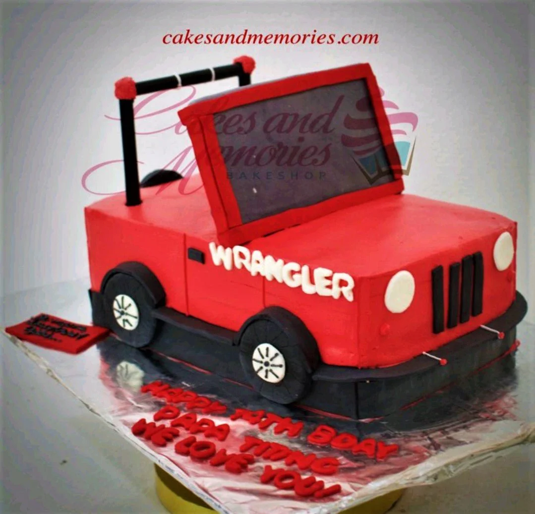 Jeep Wrangler Wheels Cake Design