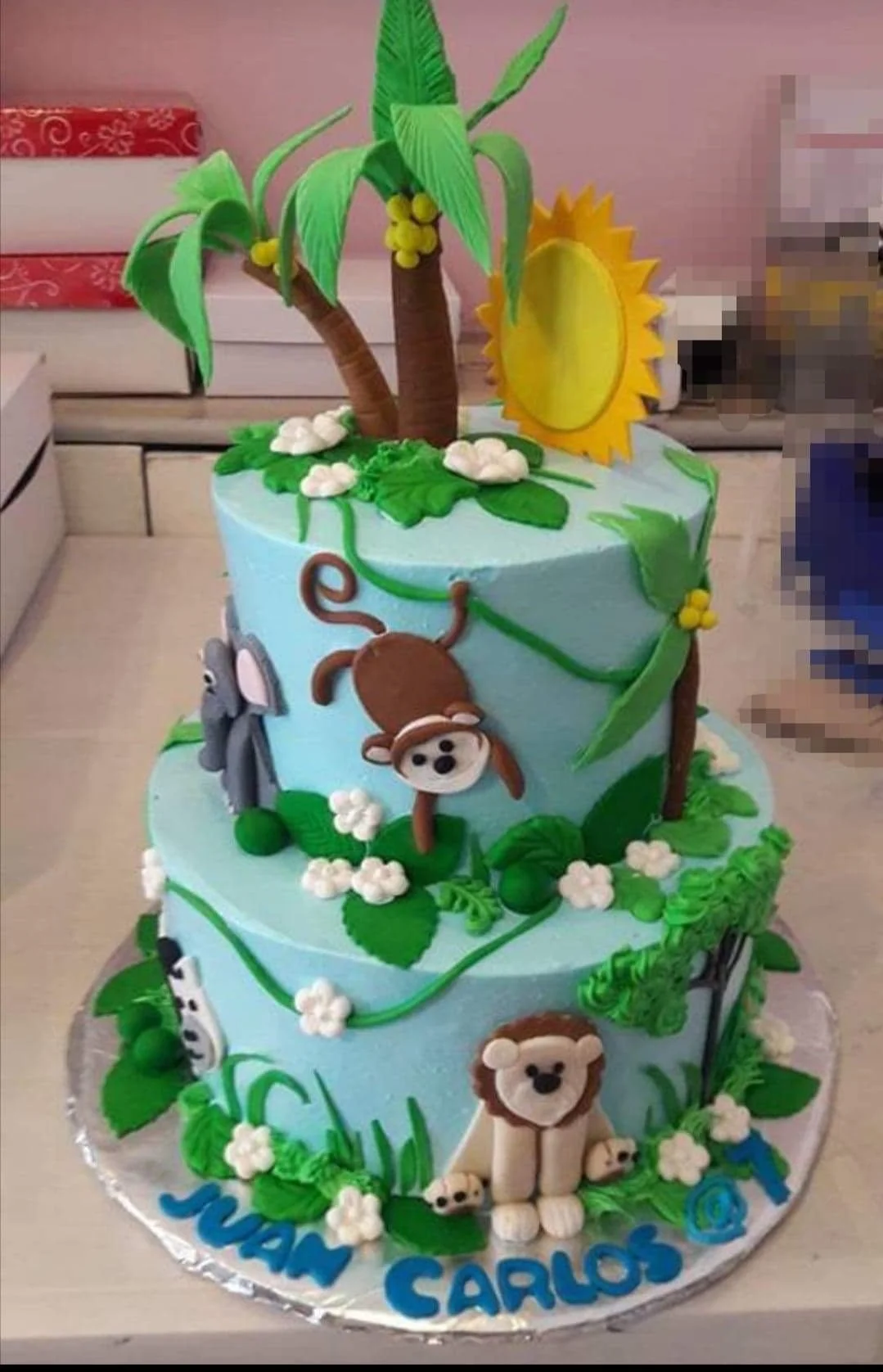 Jungle Safari Farm Animals Cake Design