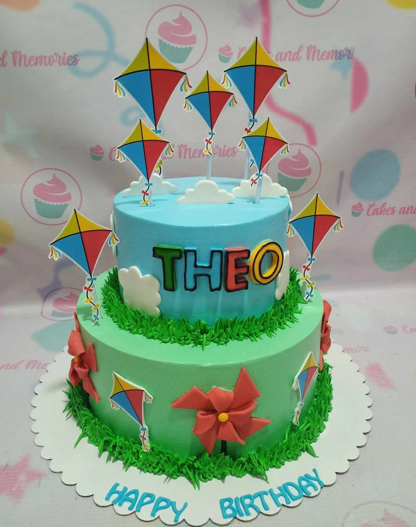 Kite Theme Hotwheels Cake Design