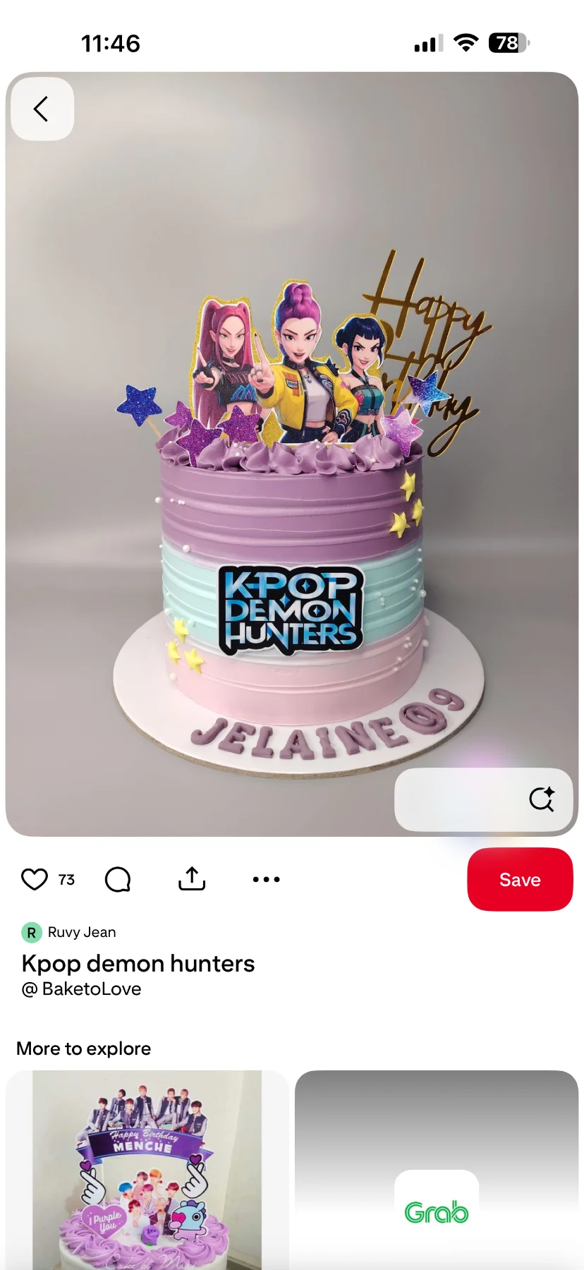 Kpop Demon Hunters Cake