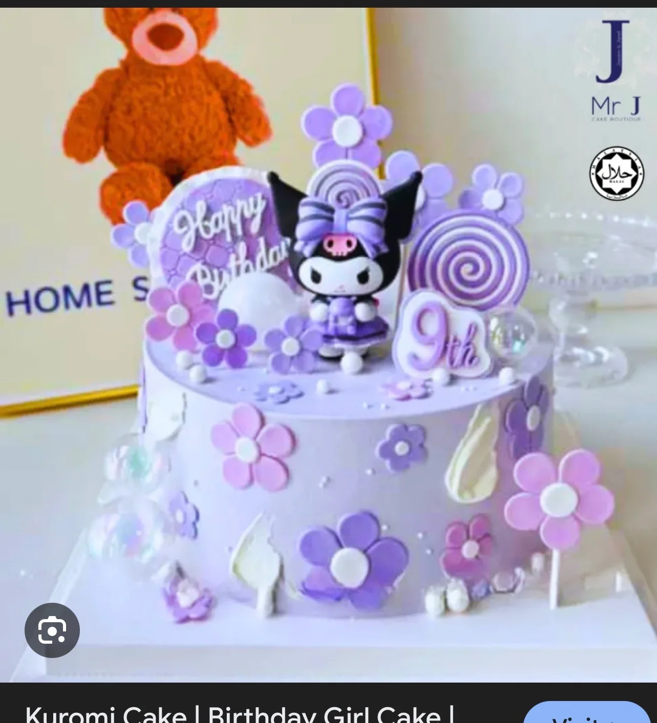 Kuromi Sanrio Cake