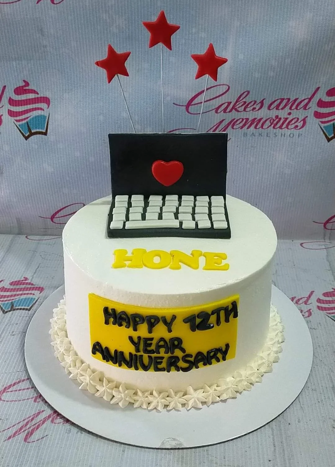 Laptop Anniversary Cake