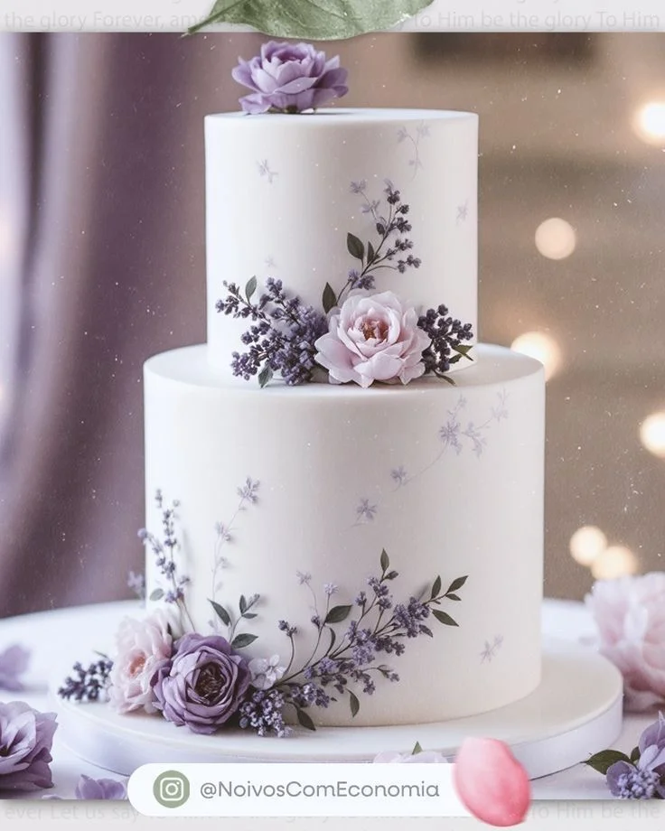 Lavender Floral Cake
