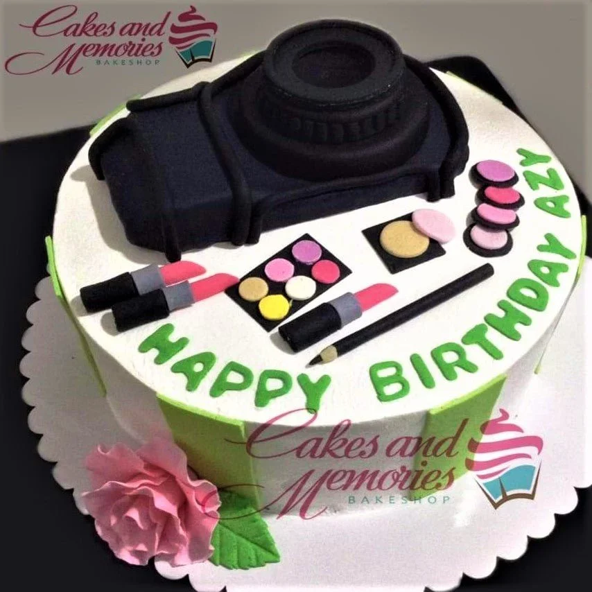 Makeup Camera Make Up Cake Design