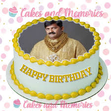 Male Birthday Golden Birthday Cake Design