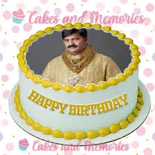 Male Birthday Golden Birthday Cake Design