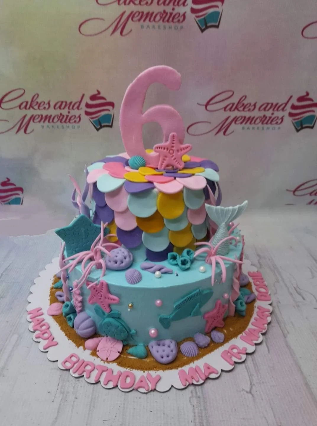 Mermaid Turtles Cake Design
